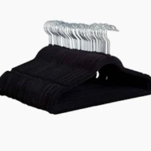 Conjunto de Cabides Antiderrapantes em Veludo – 10 Unidades